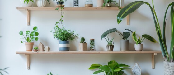 Shelf With Plants in a Room