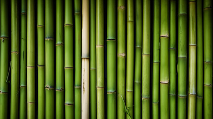 Seamless Pattern of Vertical Green Bamboo Stalks. Nature Background Concept
