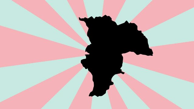 map of Mazari Sharif in afghanistan with rotating background