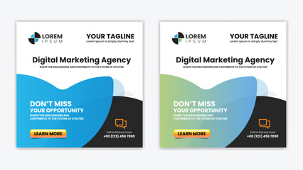 Fototapeta premium Unique Editable modern Social Media banner Template - Promotional web banner for social media