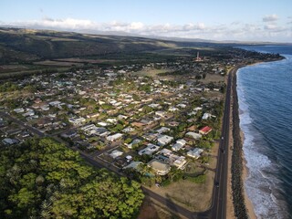 Shoreline road at Kekaha on Kauai