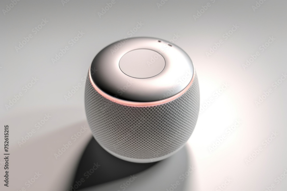 Poster smart speaker. background with selective focus and copy space
