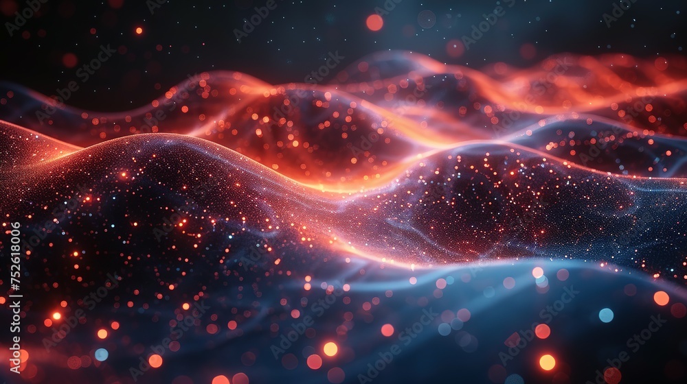 Poster abstract digital background. can be used for technological processes, neural networks and ai, digita