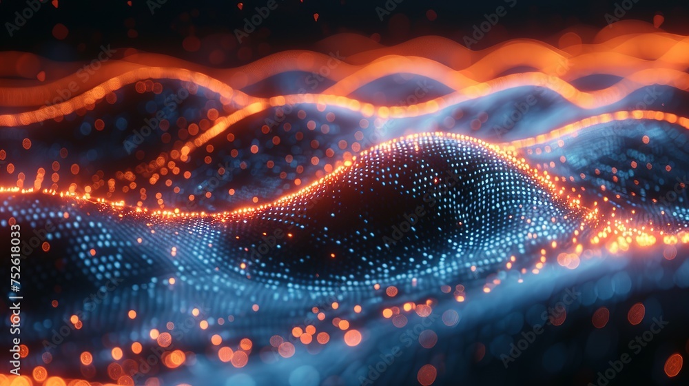 Poster abstract digital background. can be used for technological processes, neural networks and ai, digita