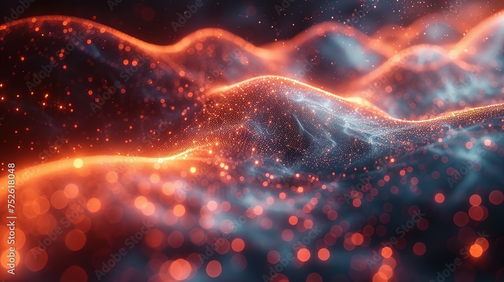 Poster abstract digital background. can be used for technological processes, neural networks and ai, digita