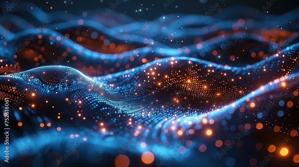 Aufkleber abstract digital background. can be used for technological processes, neural networks and ai, digita