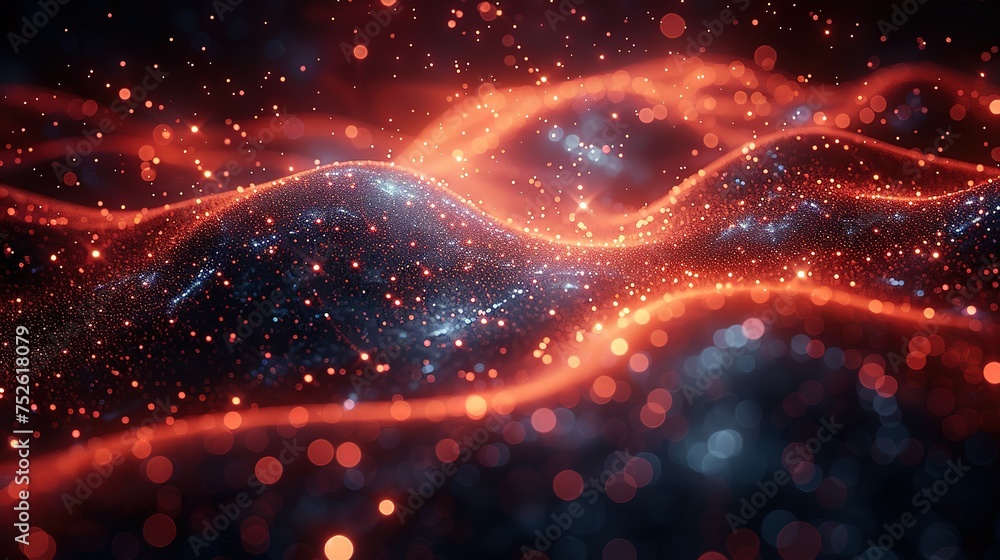 Poster abstract digital background. can be used for technological processes, neural networks and ai, digita