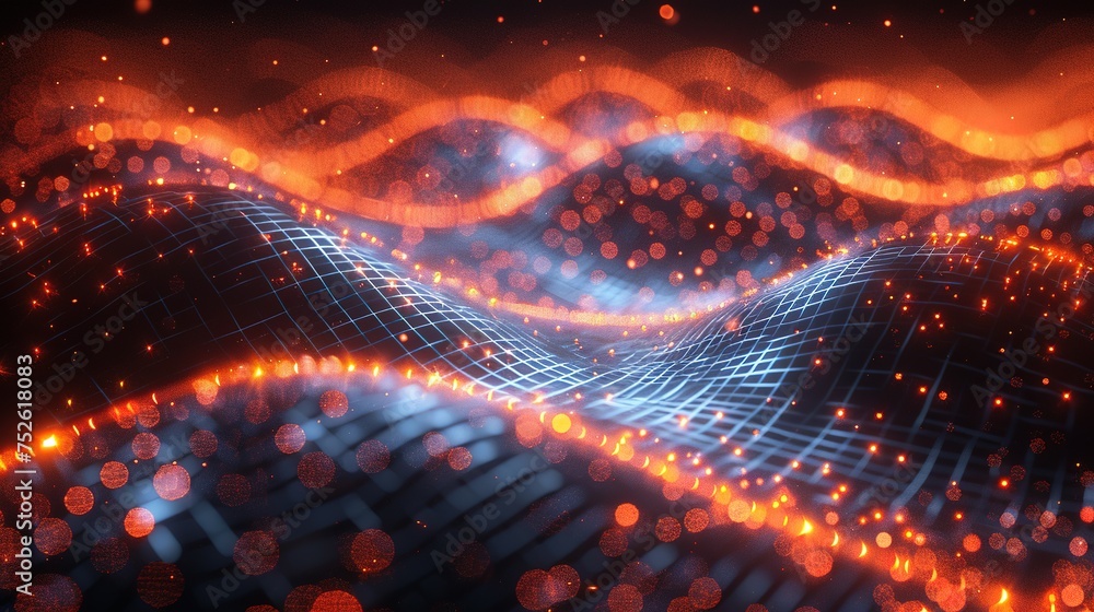 Poster abstract digital background. can be used for technological processes, neural networks and ai, digita