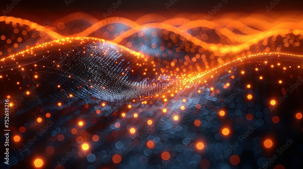 Poster abstract digital background. can be used for technological processes, neural networks and ai, digita