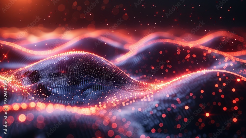 Poster abstract digital background. can be used for technological processes, neural networks and ai, digita