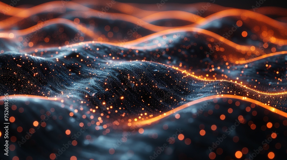 Poster abstract digital background. can be used for technological processes, neural networks and ai, digita