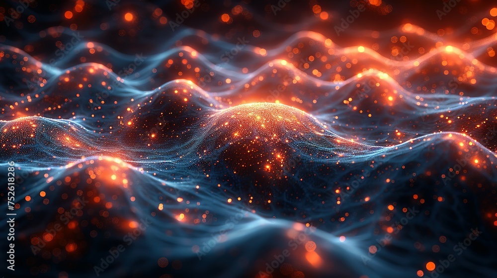 Poster abstract digital background. can be used for technological processes, neural networks and ai, digita