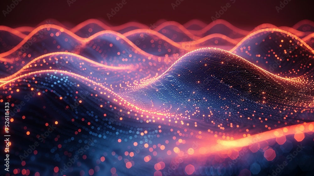 Aufkleber abstract digital background. can be used for technological processes, neural networks and ai, digita