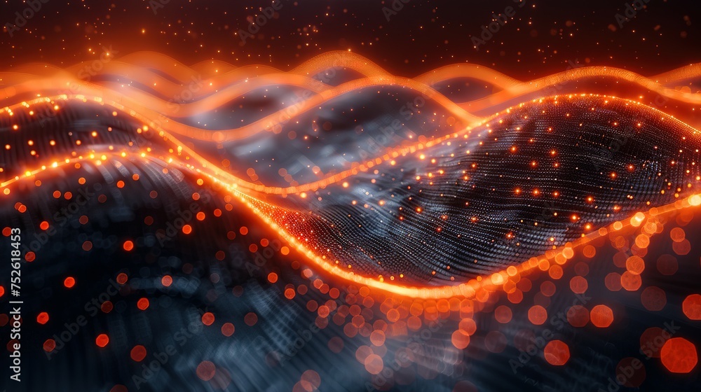 Poster abstract digital background. can be used for technological processes, neural networks and ai, digita