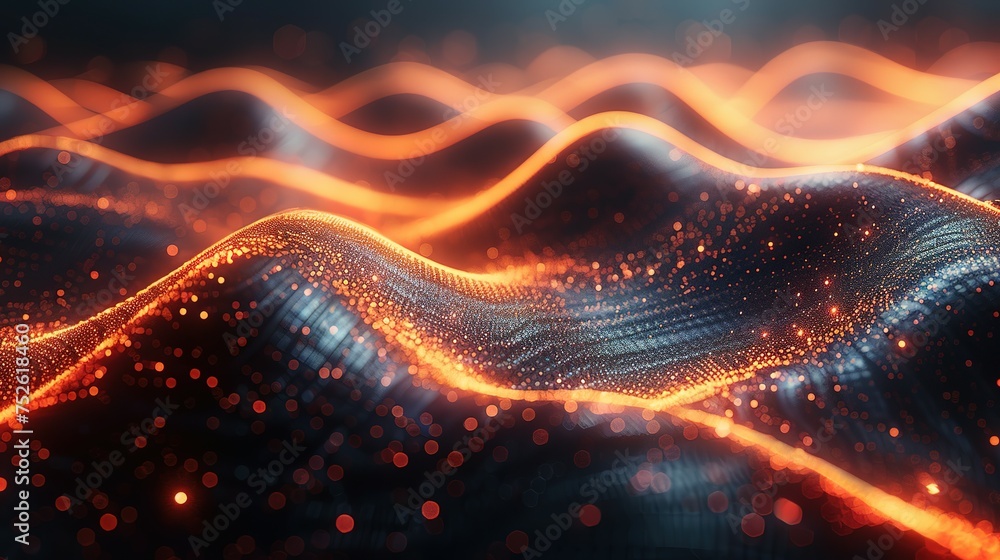 Poster abstract digital background. can be used for technological processes, neural networks and ai, digita