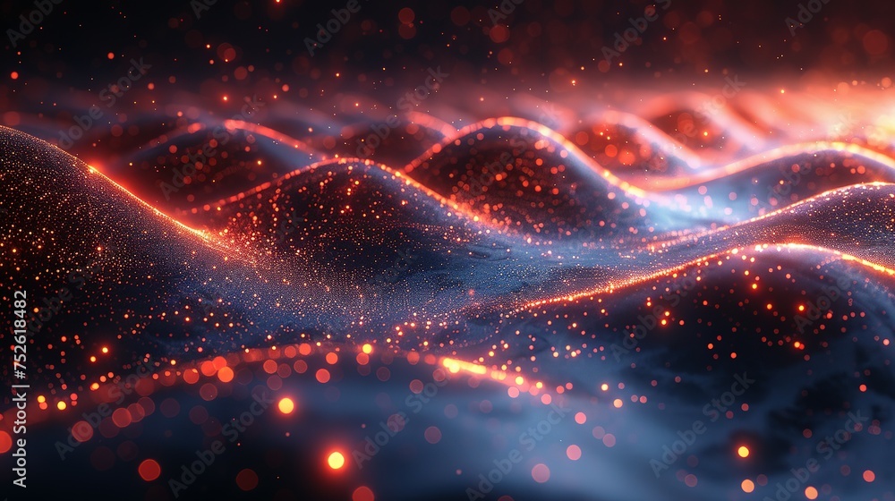 Aufkleber abstract digital background. can be used for technological processes, neural networks and ai, digita