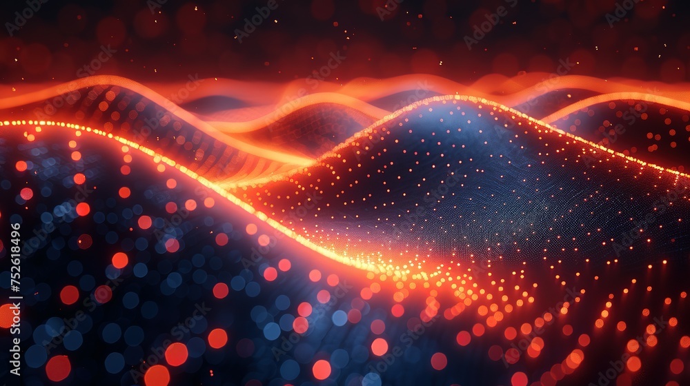 Poster abstract digital background. can be used for technological processes, neural networks and ai, digita