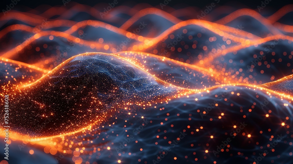 Poster abstract digital background. can be used for technological processes, neural networks and ai, digita