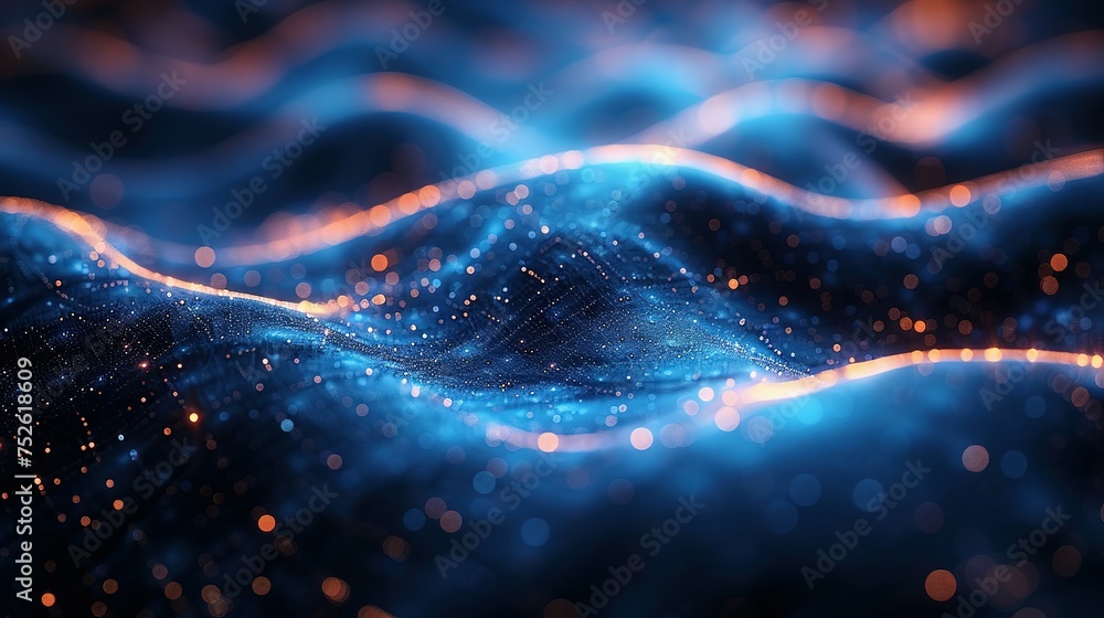 Poster abstract digital background. can be used for technological processes, neural networks and ai, digita