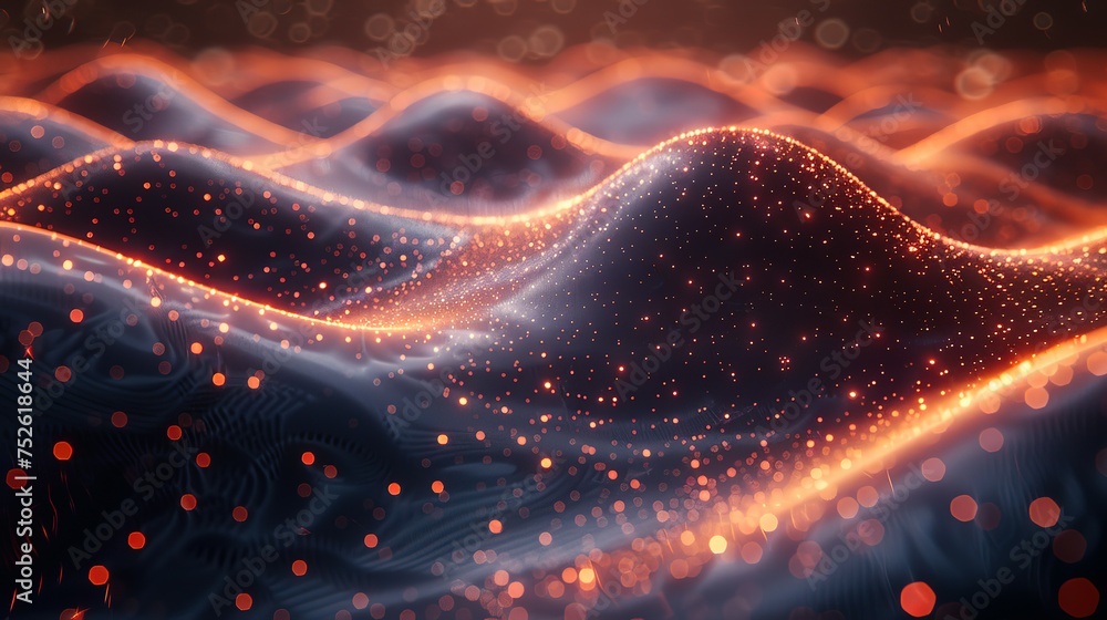 Poster abstract digital background. can be used for technological processes, neural networks and ai, digita