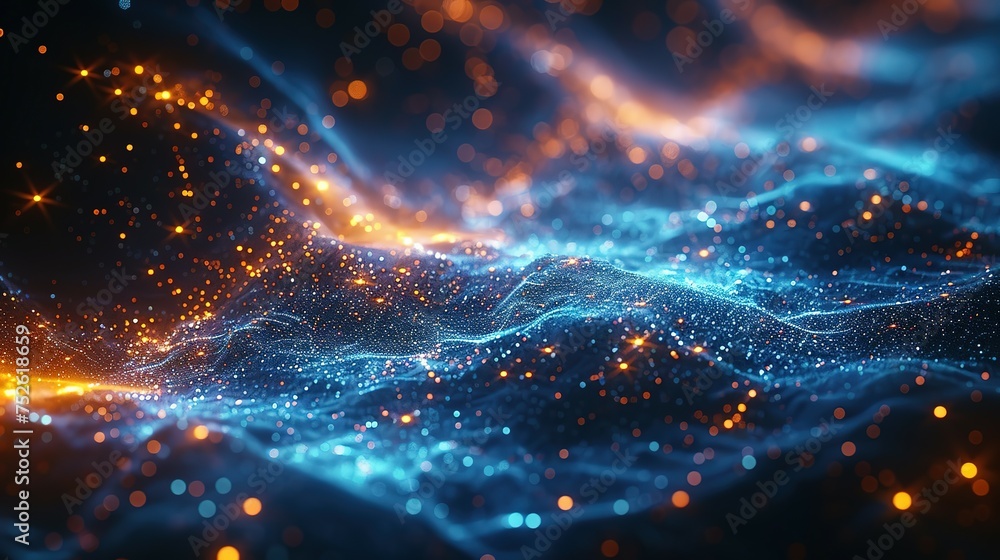 Poster abstract digital background. can be used for technological processes, neural networks and ai, digita