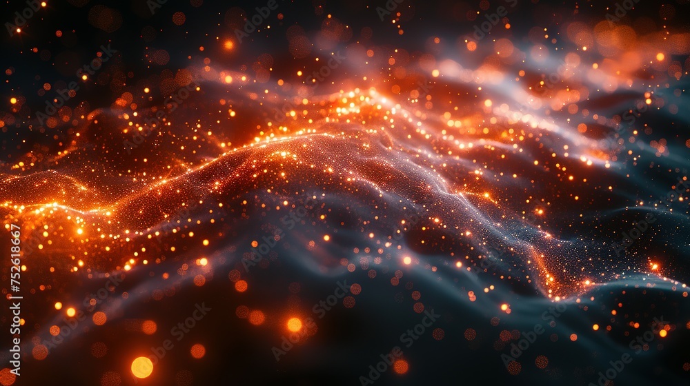 Aufkleber abstract digital background. can be used for technological processes, neural networks and ai, digita
