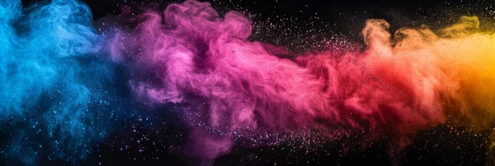 Fototapeten Colorful dust cloud and particles in space © InfiniteStudio