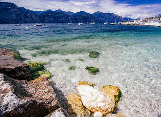 Lago di Garda and Alps around it - Italy