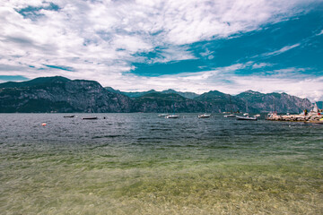 Lago di Garda and Alps around it - Italy