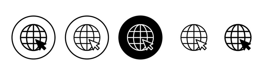 Web icon vector isolated on white background. Website vector icon. Internet world vector