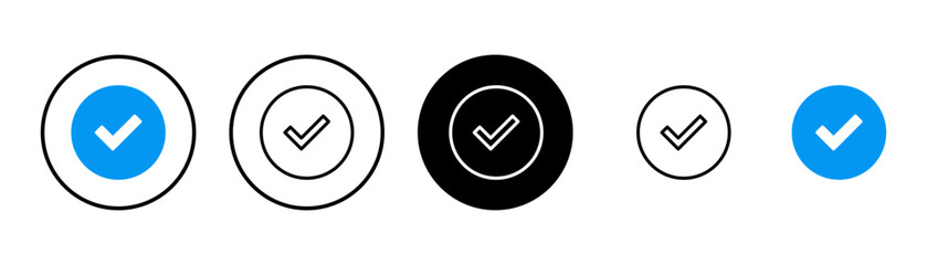 verified icon vector isolated on white background. verification check mark. approved icon