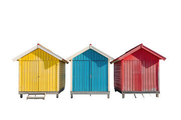 beach huts on the beach