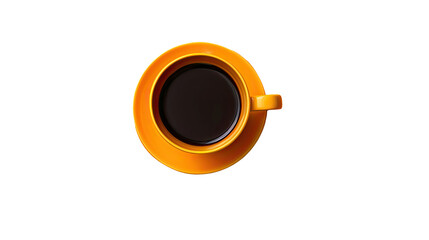 yellow cup with black coffee