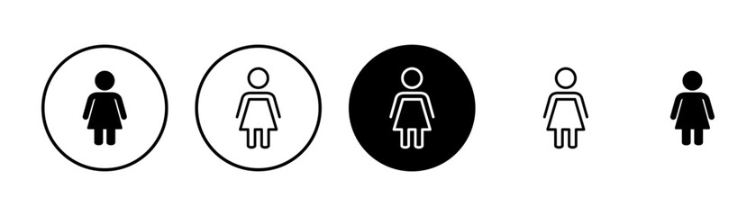 Female icon vector isolated on white background. woman icon vector