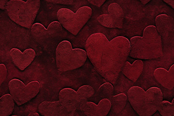 Hand drawing vintage grunge red heart texture . Abstract valentines day background. Generative AI.