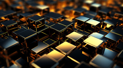 Obraz premium Background with squares of different sizes