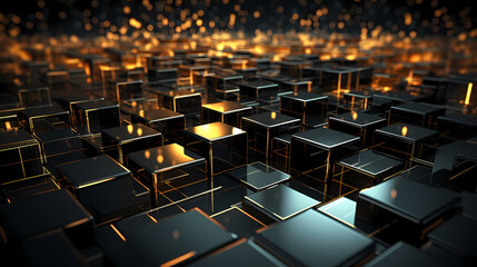 Abstract geometric shapes, conceptual image of luxury and success