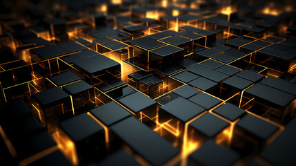 Fototapeta premium Abstract geometric shapes, conceptual image of luxury and success