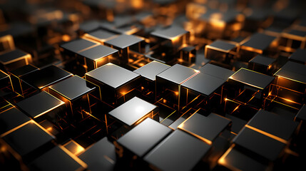 Obraz premium Abstract geometric shapes, conceptual image of luxury and success