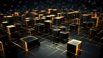 Obraz premium Abstract geometric shapes, conceptual image of luxury and success