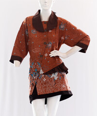 Batik blouse with formal style for female office workers. Appears attractive and gives the impression of strict discipline for the wearer.	
