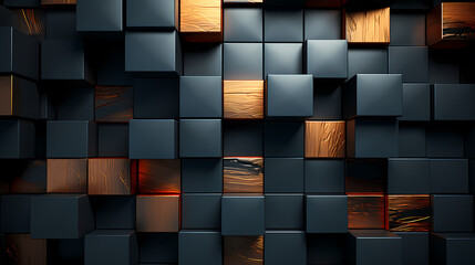 Block geometry, 3D abstract art