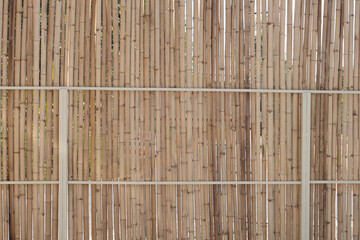 bamboo fence or wall texture background for interior or exterior design.