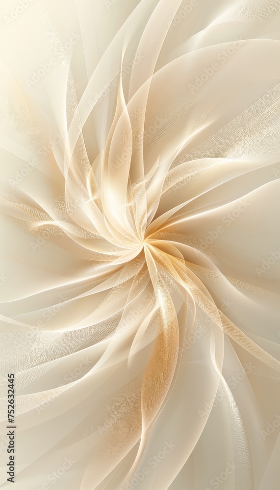 Poster Abstract spring background  geometric patterns in soft lemon yellow evoking unfolding spring blooms