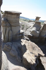 The hoodoos in Drumheller Alberta Canada