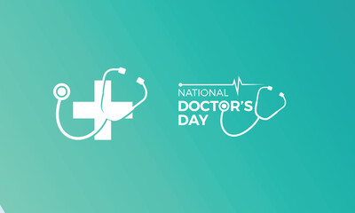 Flat national doctor's day background