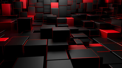 Obraz premium Block geometry, 3D abstract art