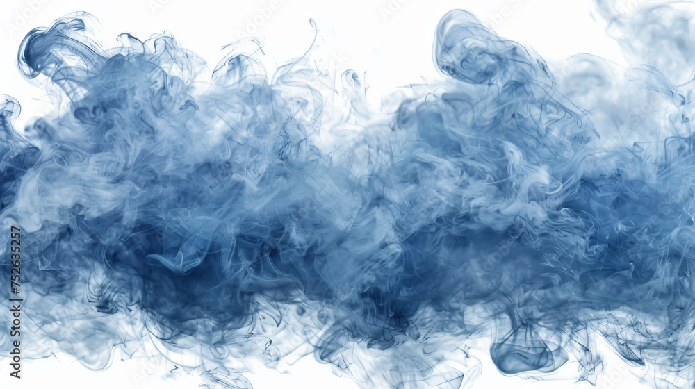 Poster blue smoky background with swirling patterns for creative projects and captivating presentations