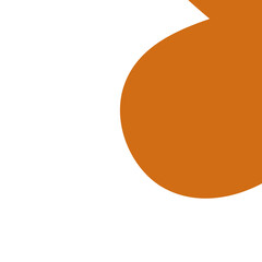 Abstract Orange Fluid Organic Shape