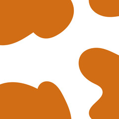 Abstract Orange Fluid Organic Shape